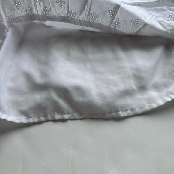 Wonder Nation White Eyelet Lined Dress Plus Size Large - Picture 2 of 6